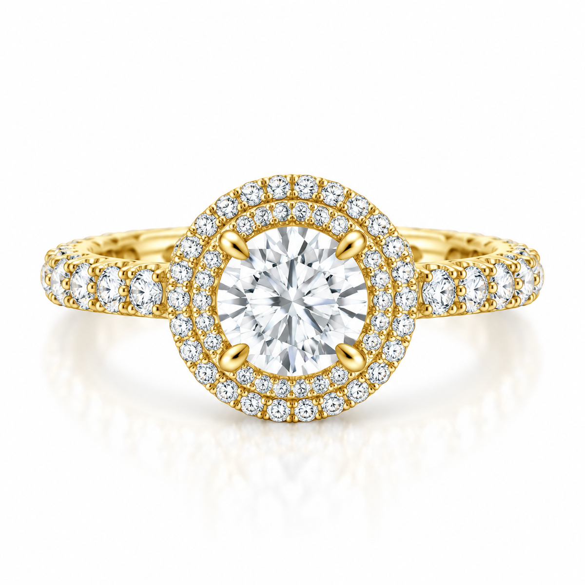 The Evangeline ring in gold